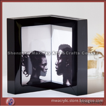 Black Orthogonal Acrylic Wedding Picture Frame